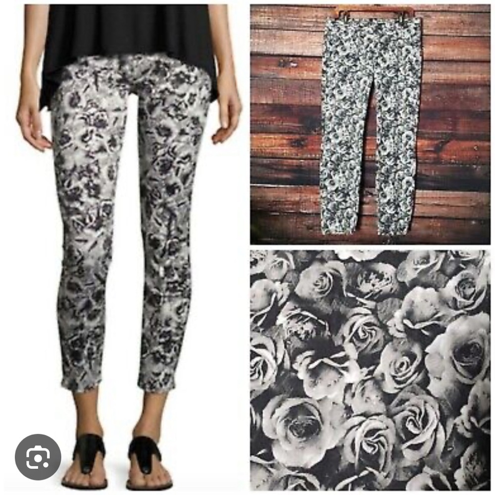 Graphic Statement Jeans Slim Cropped Streetwear Glam Edgy Seven 7 Trendy - Picture 3 of 15